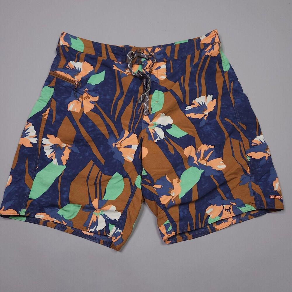Patagonia Wavefarer Board Shorts Floral Outdoor Beach Swim Surf Preppy 36